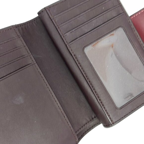 Auth COACH Lunar New Year Medium Corner Zip Wallet Rabbit Print CF526 Bordeaux - Picture 4 of 6